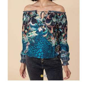 Hale Bob long sleeve pearl top